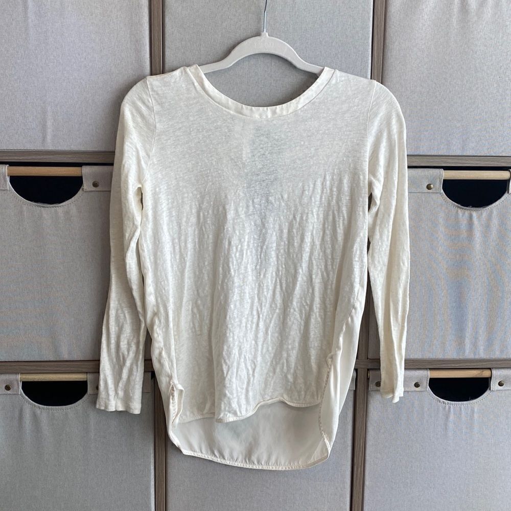 Sandro linen & silk blouse